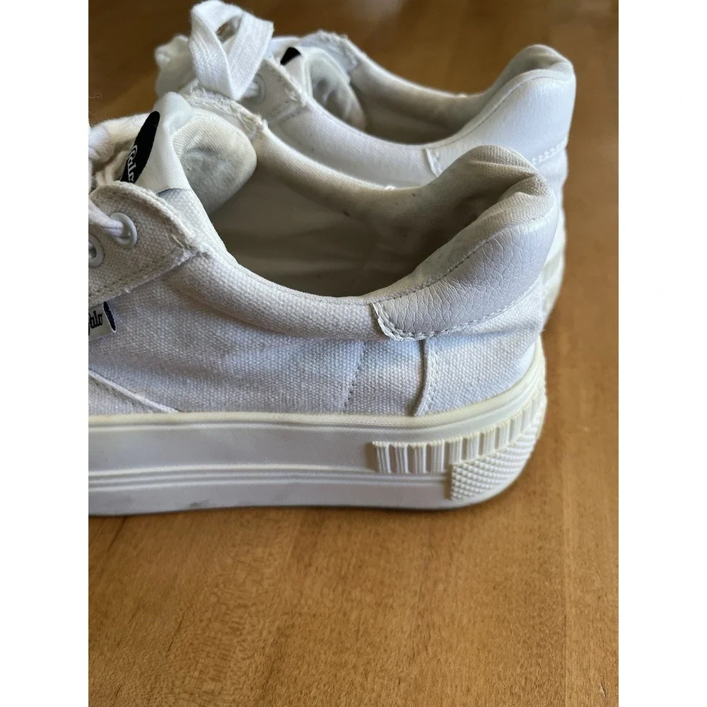 Buffalo Vegan-Friendly Women's Paired Flatform Sneakers White Sz‎ 7.5 EUR 38